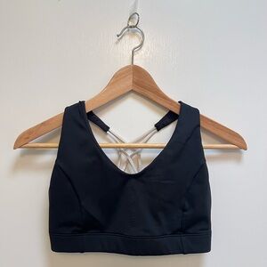 C9 Black Athletic Sports Bra Cross Back - Size M